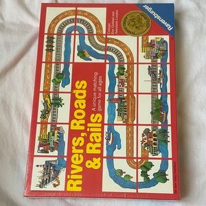 Rivers Roads & Rails Matching Game 1989 Ravensburger Germany-Vintage Sealed